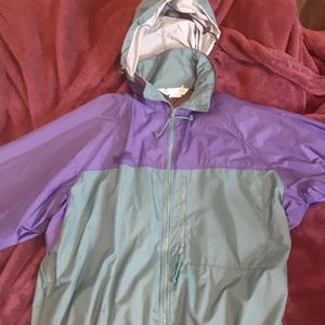 Purple and mint raincoat/jacket